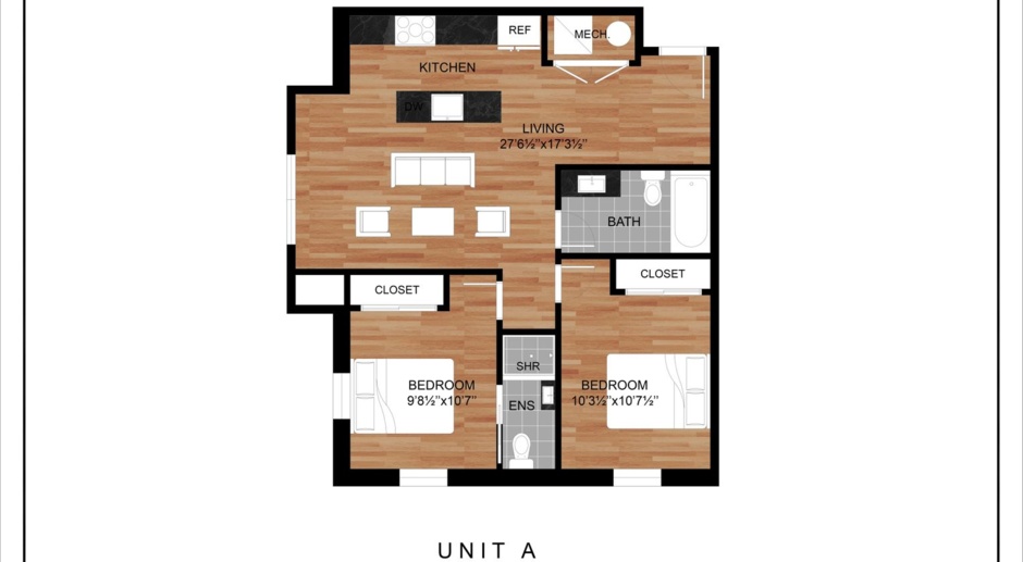 2Bed/2Bath Unit in University City with GARAGE PARKING!