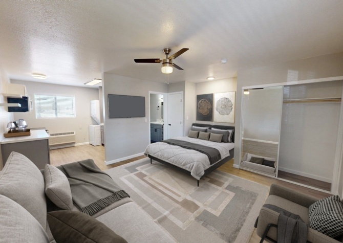 Apartments Near *MOVE IN SPECIAL* Gorgeously Renovated Studio Unit at Mojave Apartments! In Unit Washer and Dryer!