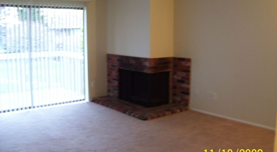Affordable 2 BDRM/1 BATH with fireplace