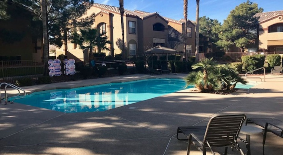 Awesome 2 Bedroom Gated Community Near Strip- Community Features RV Parking, Pool/Spa, Tennis Courts, & More!  